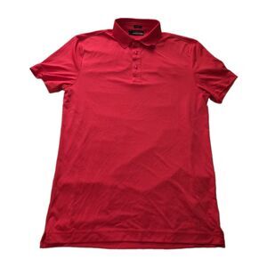 J Lindeberg Men's SHIRT POLO KV Tour Regular Fit Golf Red Sz M Medium NEW